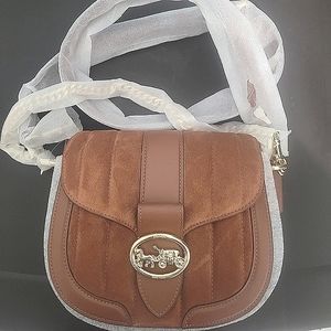 Coach Georgie saddle bag redwood color